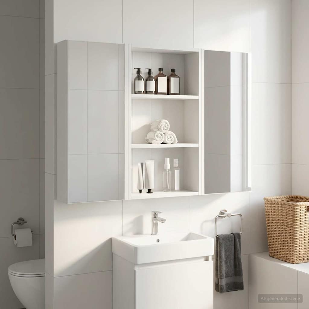Armadio da bagno a muro con lo scaffale Bianco 40 x 14 x 70 cm | homemem39