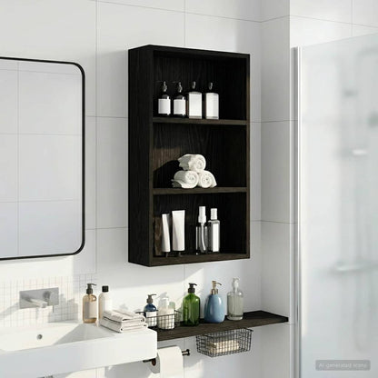 Armadio da bagno a muro Rovere Nero 40 x 14 x 70 cm | homemem39