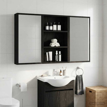 Armadio da bagno a muro Rovere Nero 40 x 14 x 70 cm | homemem39