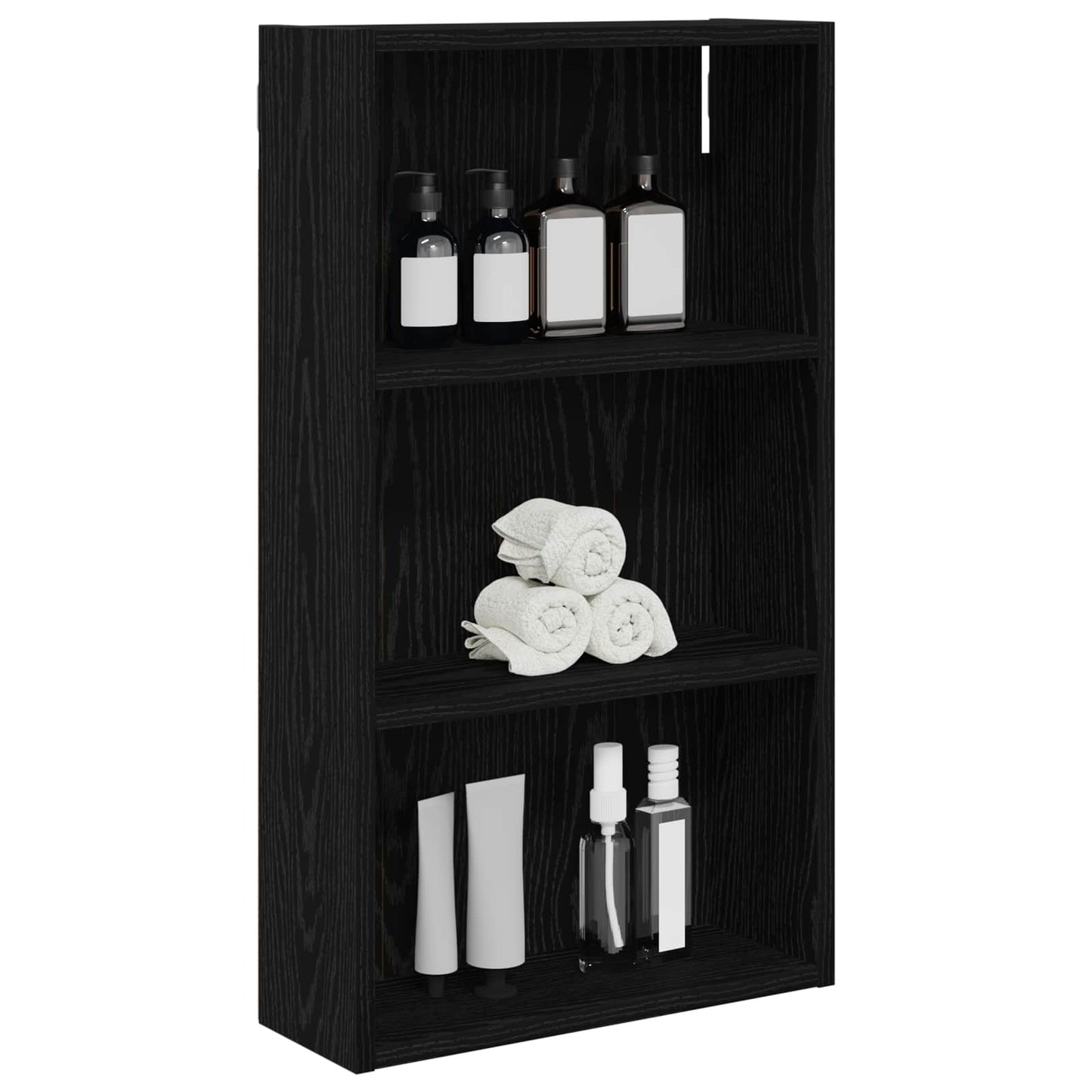 Armadio da bagno a muro Rovere Nero 40 x 14 x 70 cm | homemem39