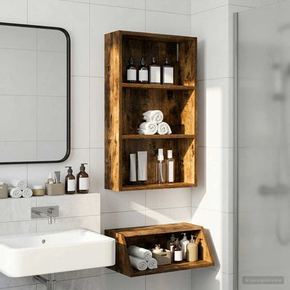 Armadio da bagno a muro Quercia Affumicata 40 x 14 x 70 cm | homemem39