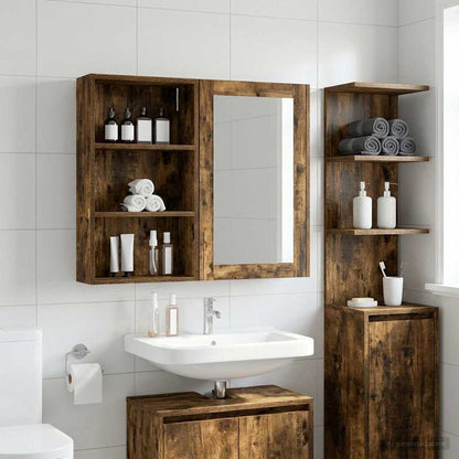 Armadio da bagno a muro Quercia Affumicata 40 x 14 x 70 cm | homemem39