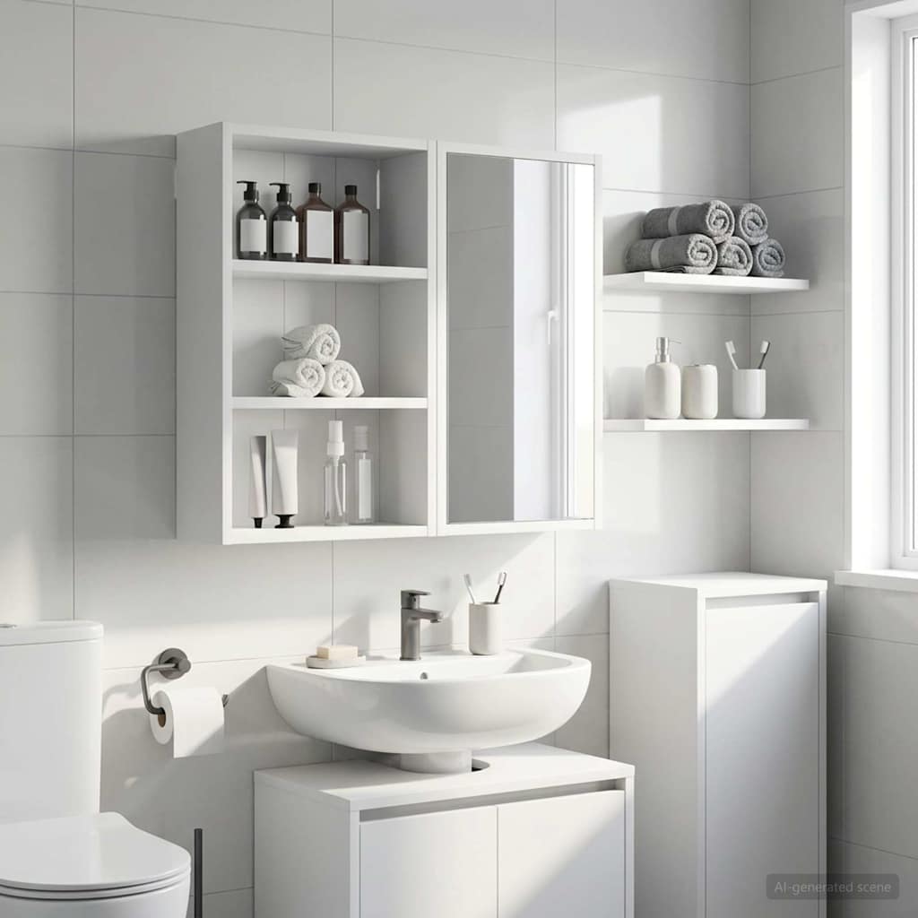 Armadio da bagno a muro Bianco 40 x 16 x 62,5 cm | homemem39