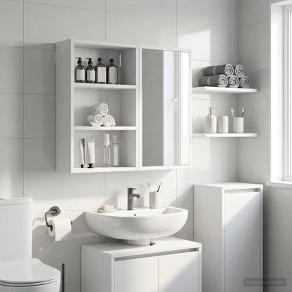 Armadio da bagno a muro Bianco 40 x 16 x 62,5 cm | homemem39