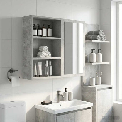 Armadio da bagno a muro Grigio Cemento 40 x 16 x 62,5 cm | homemem39