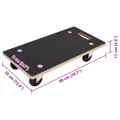 Carrello di Trasporto 6 pcs Grigio Legno compensato | homemem39