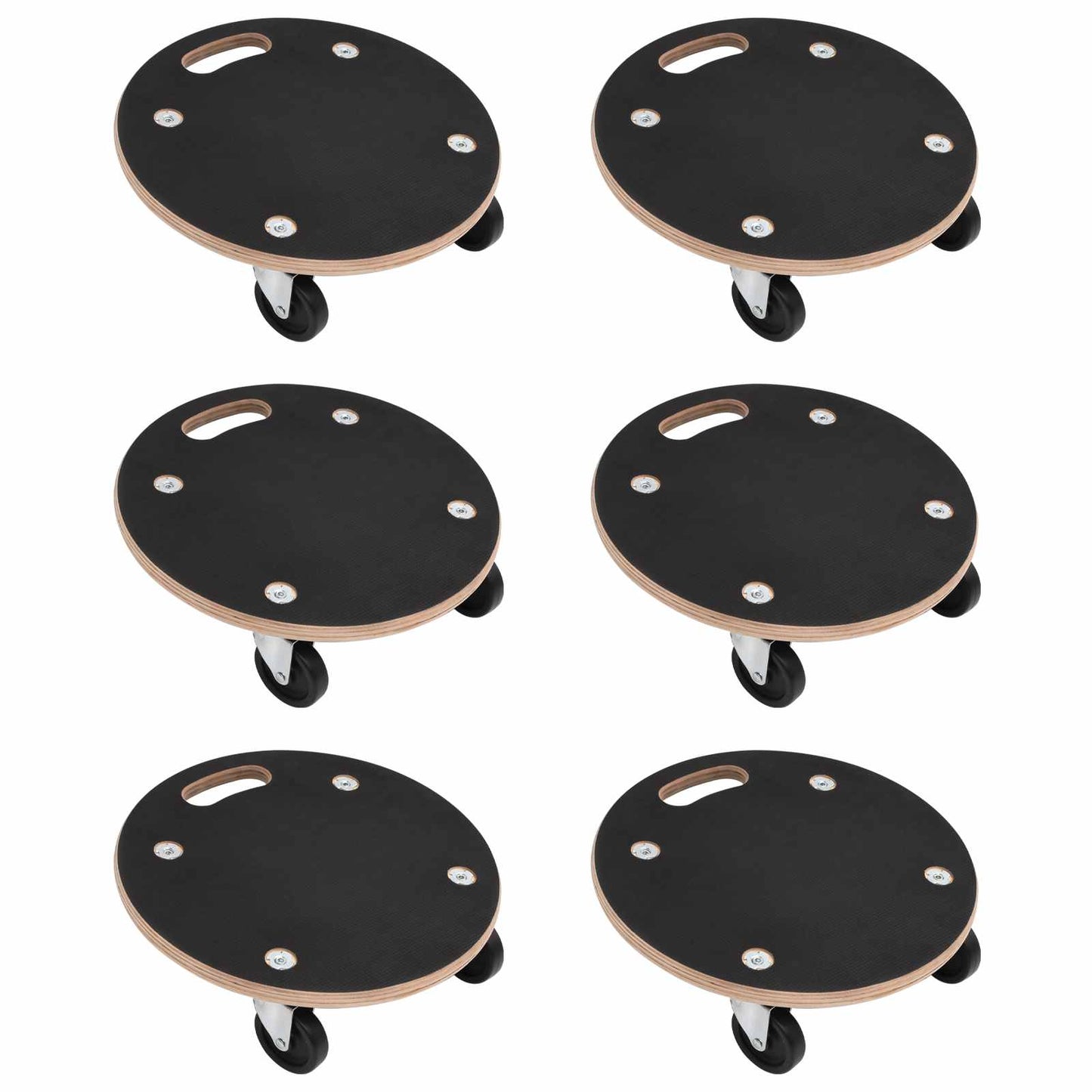 Carrello di Trasporto 6 pcs Grigio Legno compensato | homemem39