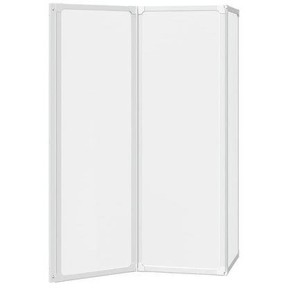 Schermo da Bagno Glassato 120 x 117 cm Alluminio & Pannello PP