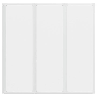 Schermo da Bagno Glassato 120 x 117 cm Alluminio & Pannello PP