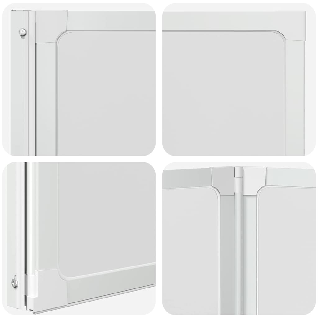 Schermo da Bagno Glassato 132 x 140 cm Alluminio & Pannello PP