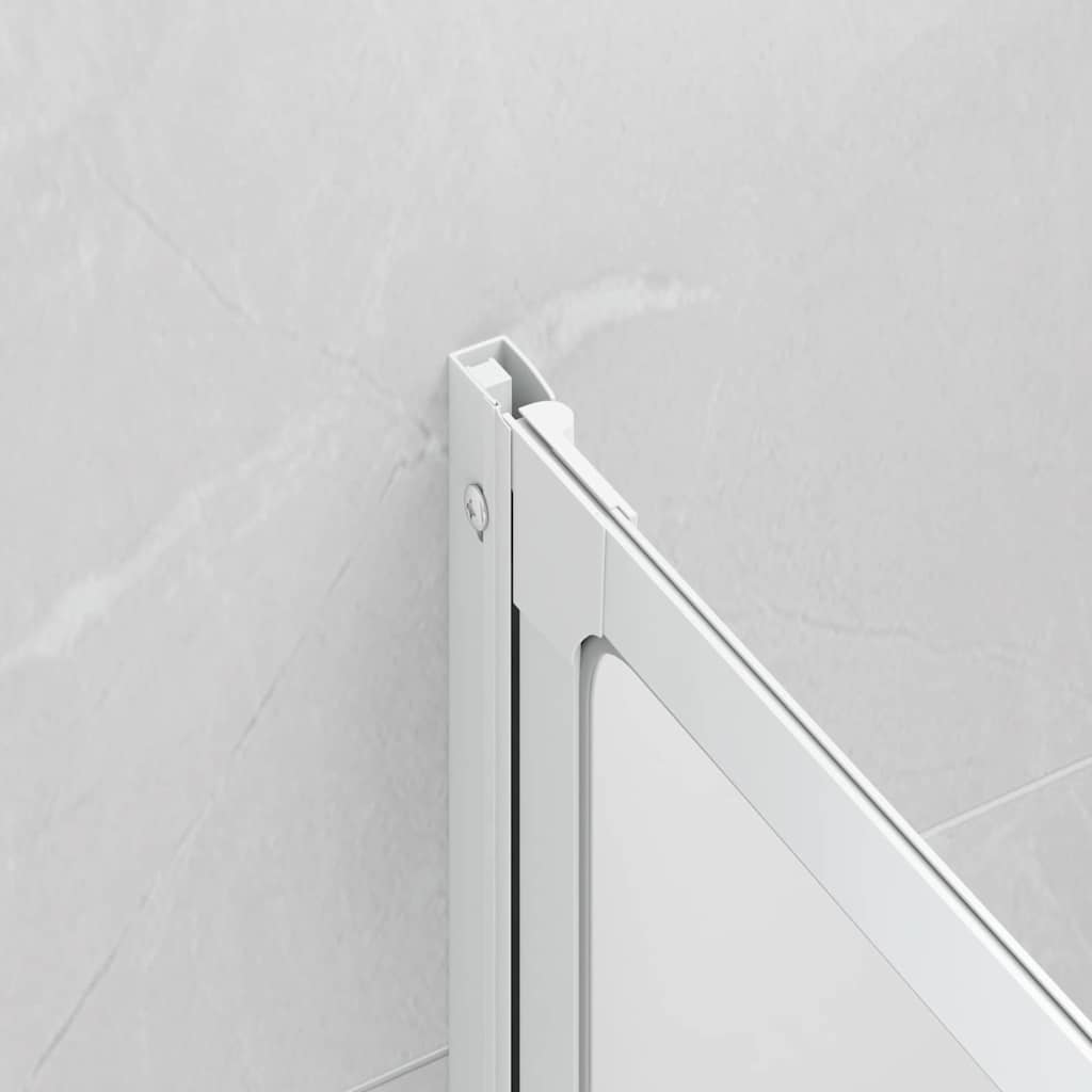 Schermo da Bagno Glassato 132 x 140 cm Alluminio & Pannello PP