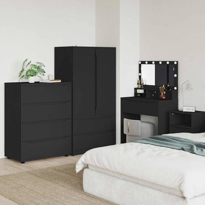 Armadi di Stoccaggio Nero 80 x 48 x 105 cm Legno multistrato | homemem39