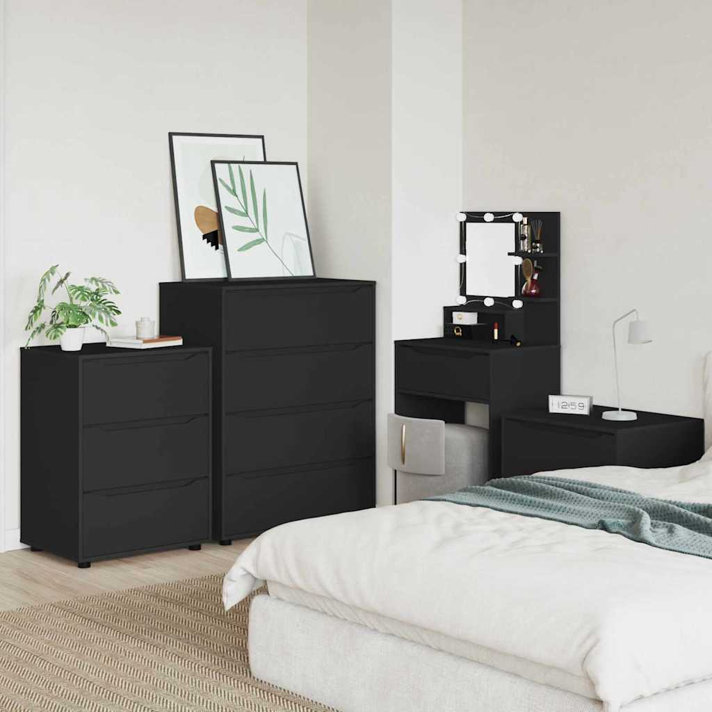 Armadi di Stoccaggio Nero 80 x 48 x 105 cm Legno multistrato | homemem39