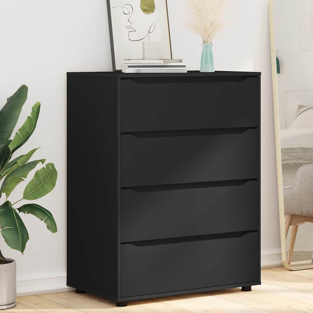 Armadi di Stoccaggio Nero 80 x 48 x 105 cm Legno multistrato | homemem39