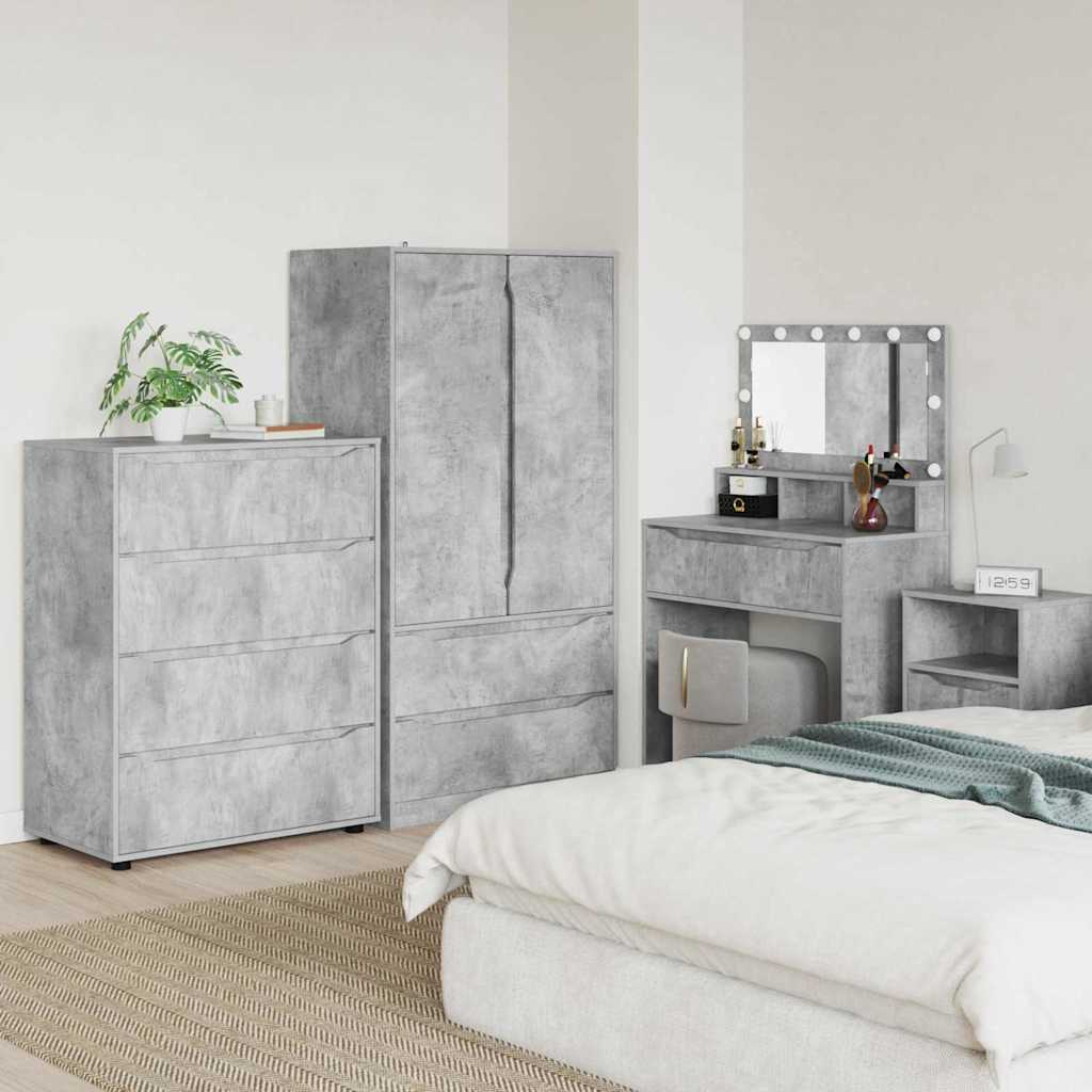 Armadi di Stoccaggio Grigio cemento 80 x 48 x 105 cm | homemem39