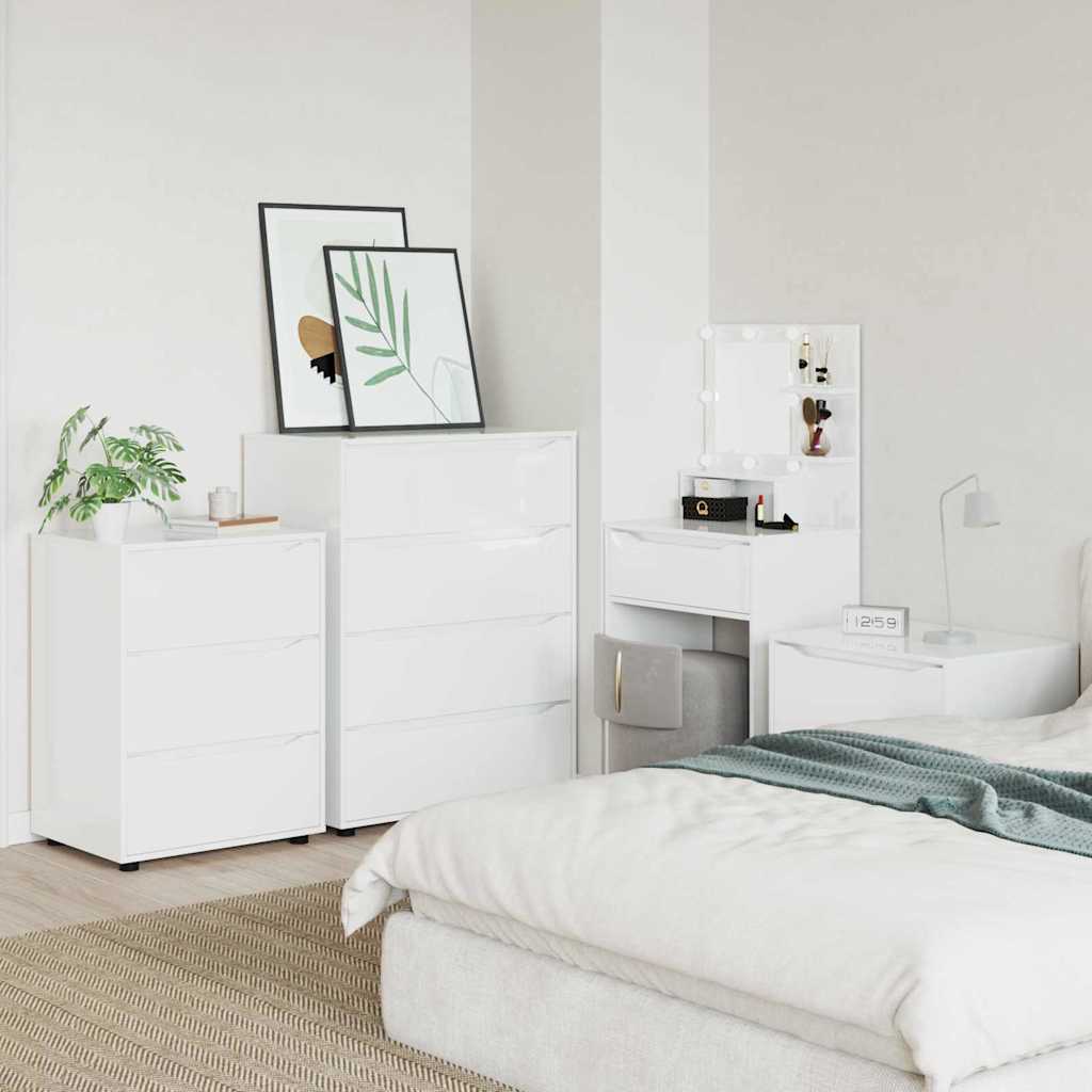 Armadi di Stoccaggio Bianco Lucido 80 x 48 x 105 cm | homemem39