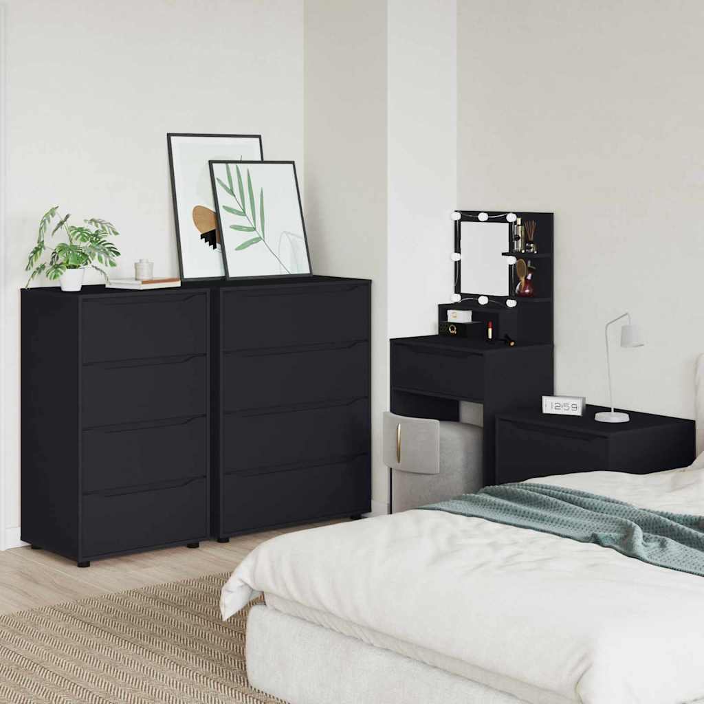Armadi di Stoccaggio Nero 60 x 48 x 105 cm Legno multistrato | homemem39