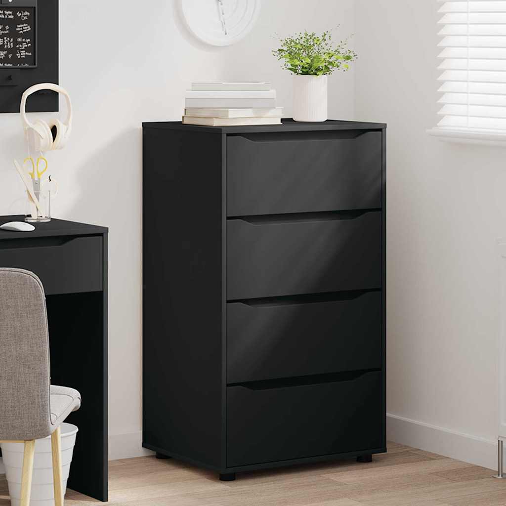Armadi di Stoccaggio Nero 60 x 48 x 105 cm Legno multistrato | homemem39