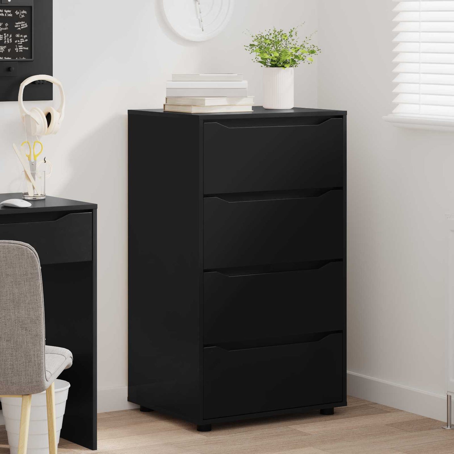 Armadi di Stoccaggio 60 x 48 x 105 cm Legno ingegnerizzato Nero