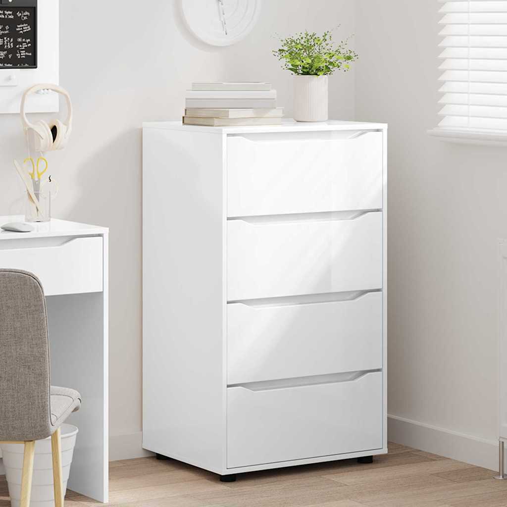Armadi di Stoccaggio Bianco Lucido 60 x 48 x 105 cm | homemem39