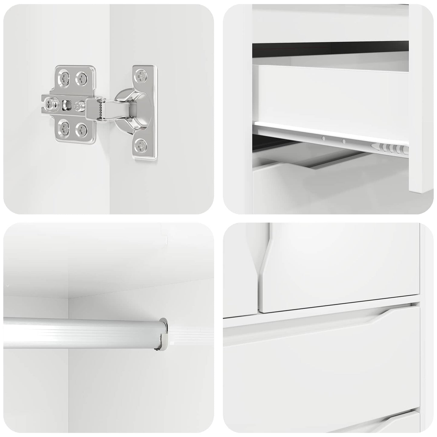 Guardaroba Bianco 79,5 x 49 x 156 cm Legno ingegnerizzato | homemem39