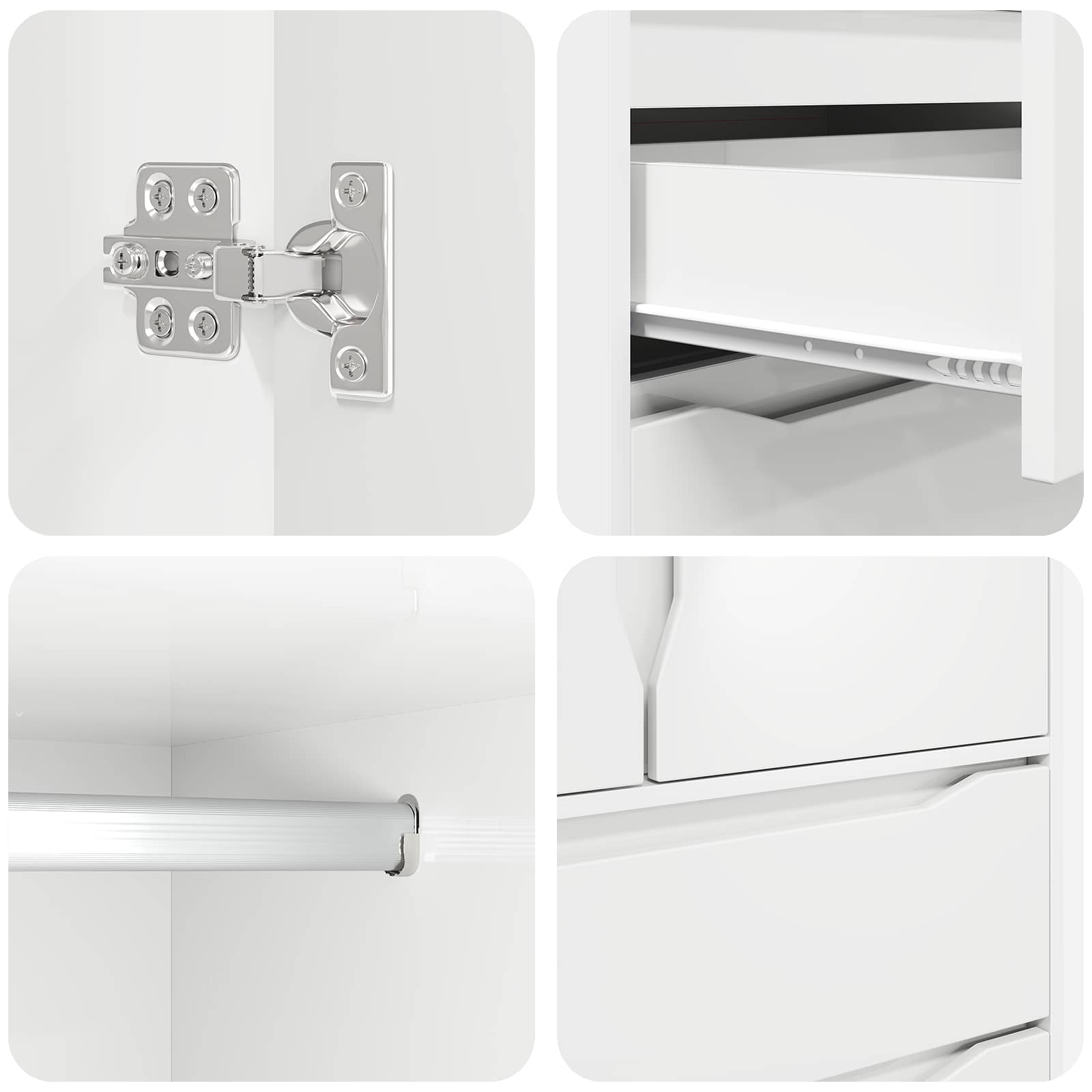 Guardaroba Bianco 79,5 x 49 x 156 cm Legno ingegnerizzato | homemem39