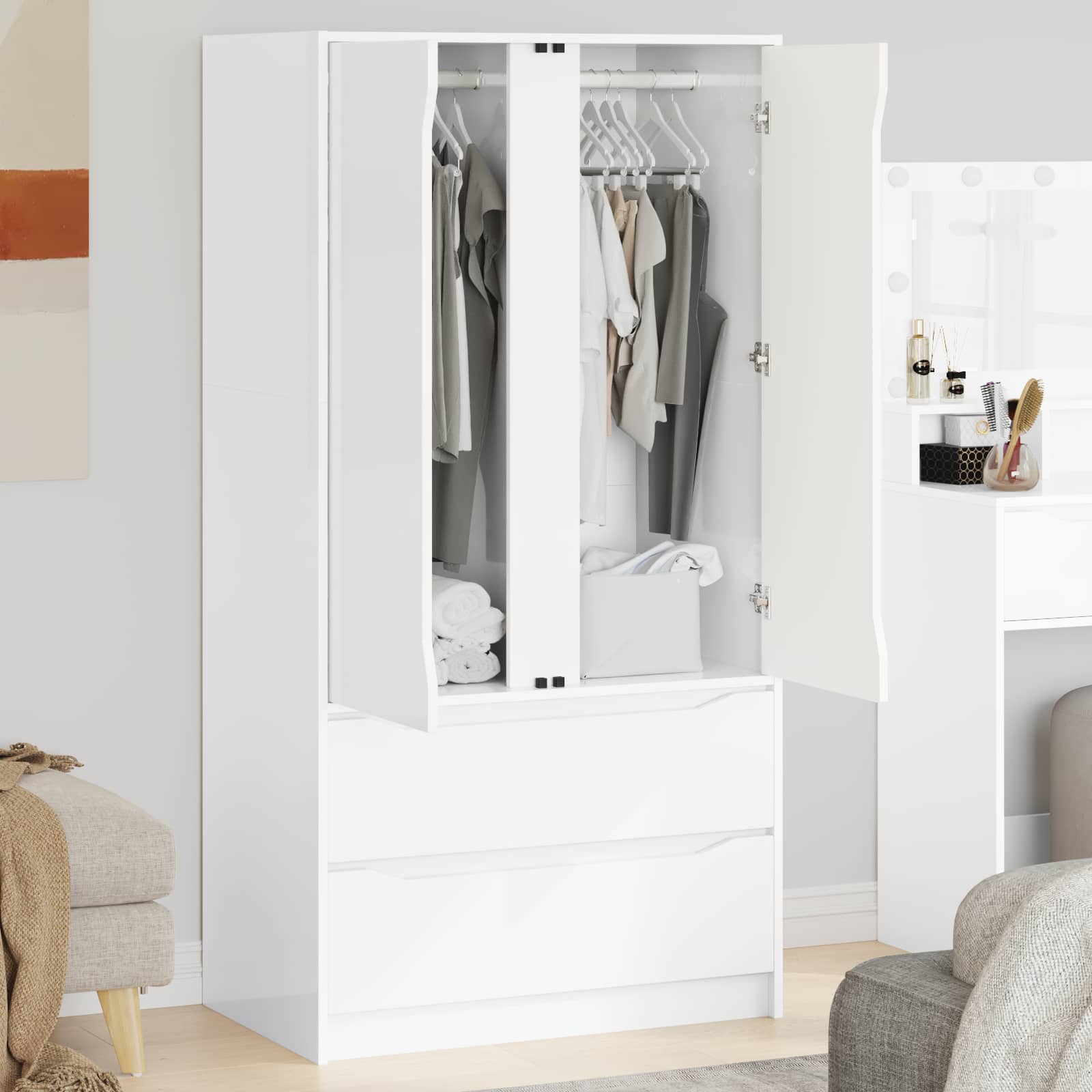 Guardaroba Bianco 79,5 x 49 x 156 cm Legno ingegnerizzato | homemem39