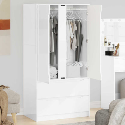 Guardaroba con cassetto Bianco Lucido 79,5 x 49 x 156 cm | homemem39