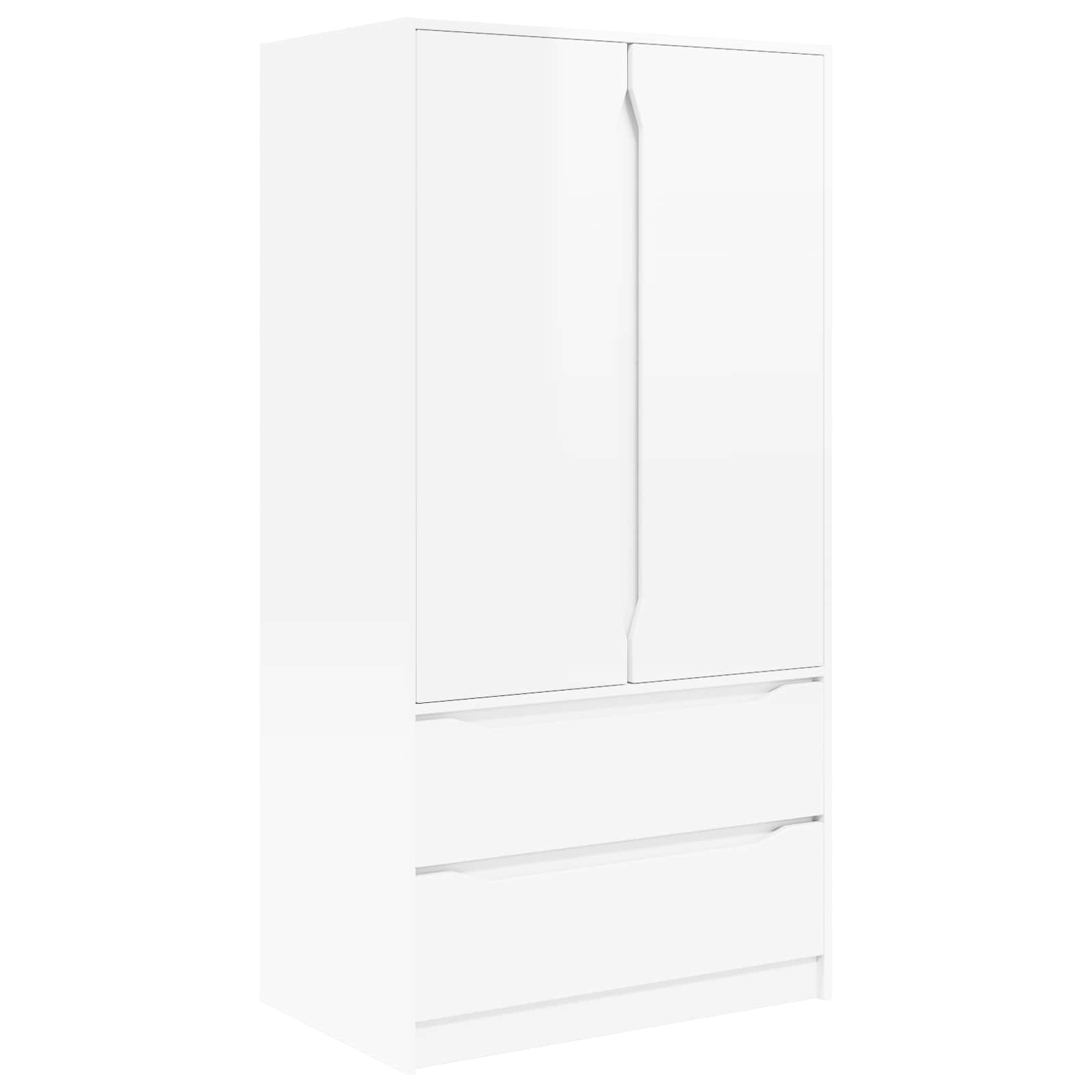 Guardaroba con cassetto Bianco Lucido 79,5 x 49 x 156 cm | homemem39