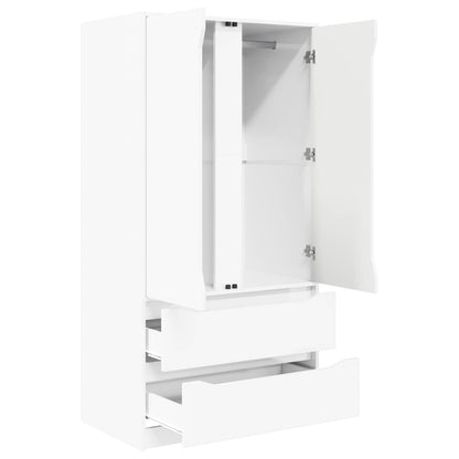 Guardaroba con cassetto Bianco Lucido 79,5 x 49 x 156 cm | homemem39
