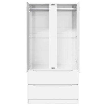 Guardaroba con cassetto Bianco Lucido 79,5 x 49 x 156 cm | homemem39