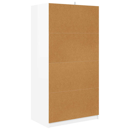 Guardaroba con cassetto Bianco Lucido 79,5 x 49 x 156 cm | homemem39