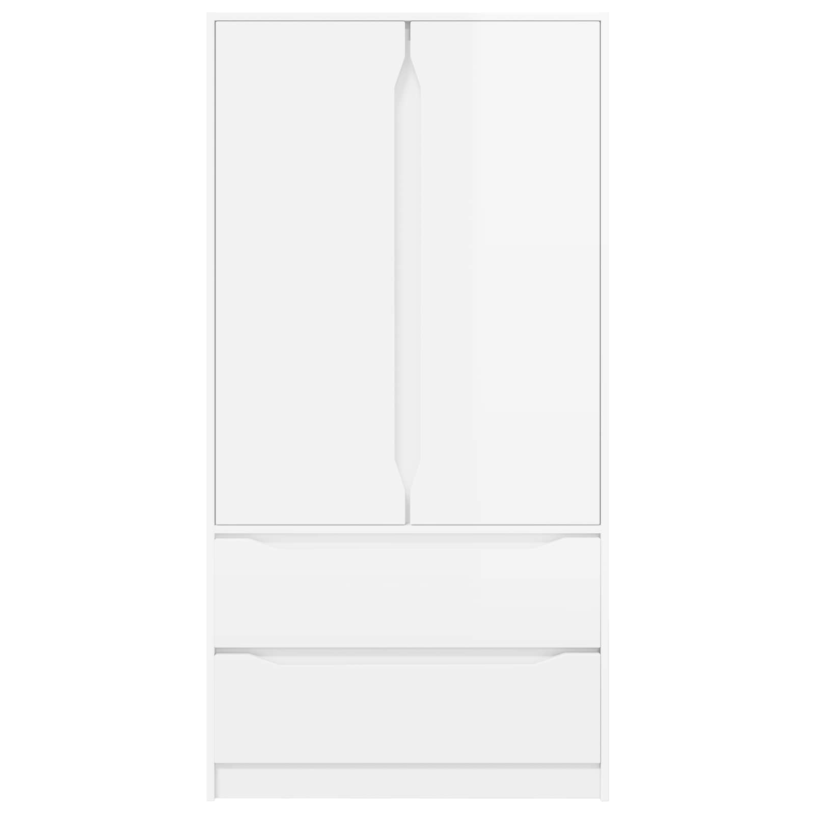 Guardaroba con cassetto Bianco Lucido 79,5 x 49 x 156 cm | homemem39