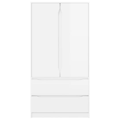 Guardaroba con cassetto Bianco Lucido 79,5 x 49 x 156 cm | homemem39