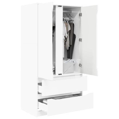 Guardaroba con cassetto Bianco Lucido 79,5 x 49 x 156 cm | homemem39