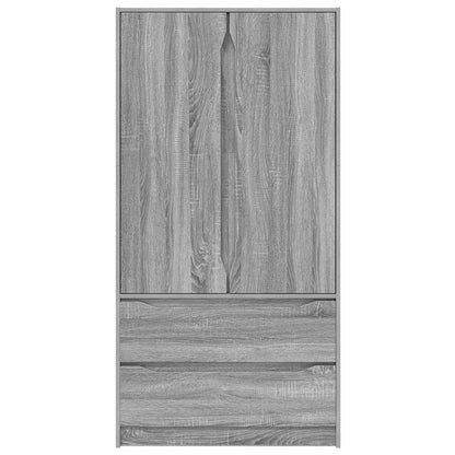 Guardaroba con cassetto Sonoma grigia 79,5 x 49 x 156 cm | homemem39