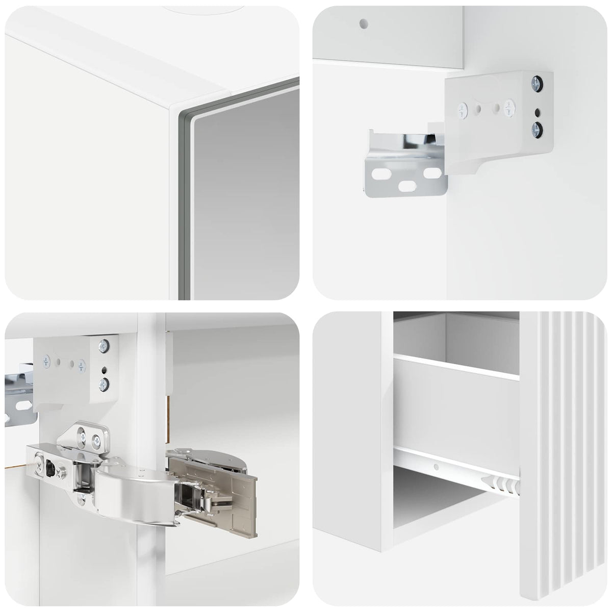 Set di Armadi da Bagno 5 pz Bianco Legno ingegnerizzato | homemem39