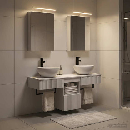 Set di Armadi da Bagno 5 pz Bianco Legno ingegnerizzato | homemem39