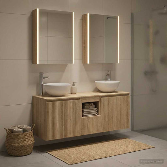 Set di Armadi da Bagno 5 pz Rovere Sonoma Legno ingegnerizzato
