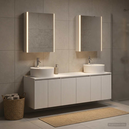 Set di Armadi da Bagno 5 pz Bianco Legno ingegnerizzato | homemem39