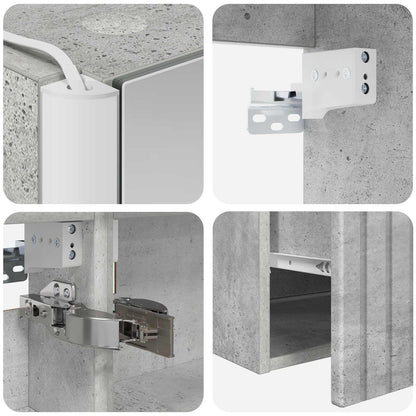 Set di Armadi da Bagno 4 pz Grigio Cemento Legno ingegnerizzato | homemem39