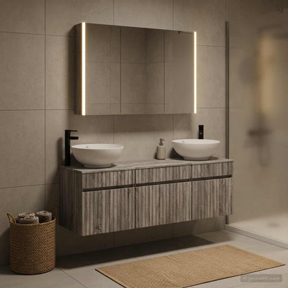 Set di Armadi da Bagno 4 pz Sonoma grigio Legno ingegnerizzato | homemem39