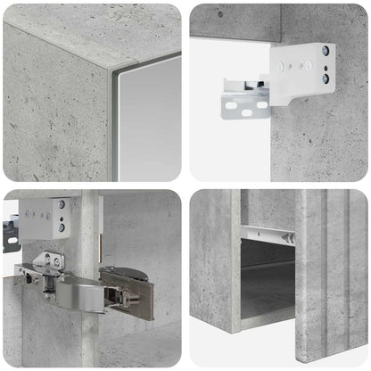 Set di Armadi da Bagno 5 pz Grigio Cemento Legno ingegnerizzato | homemem39