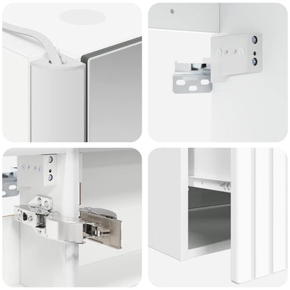 Set di Armadi da Bagno 5 pz Bianco Legno ingegnerizzato | homemem39
