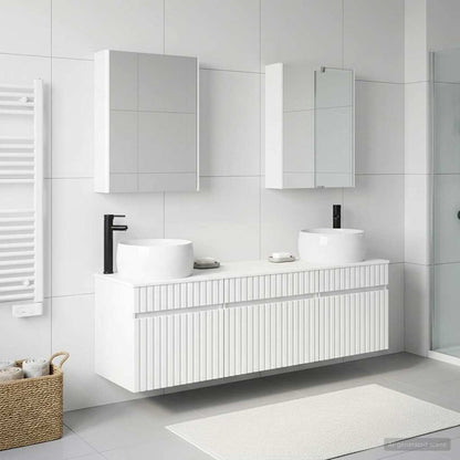 Set di Armadi da Bagno 5 pz Bianco Legno ingegnerizzato