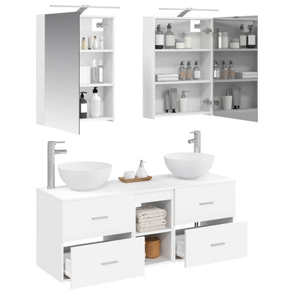 Set di mobili per il bagno 5 pz Bianco | homemem39