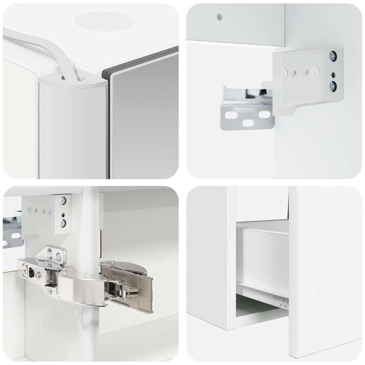 Set di mobili per il bagno 5 pz Bianco | homemem39