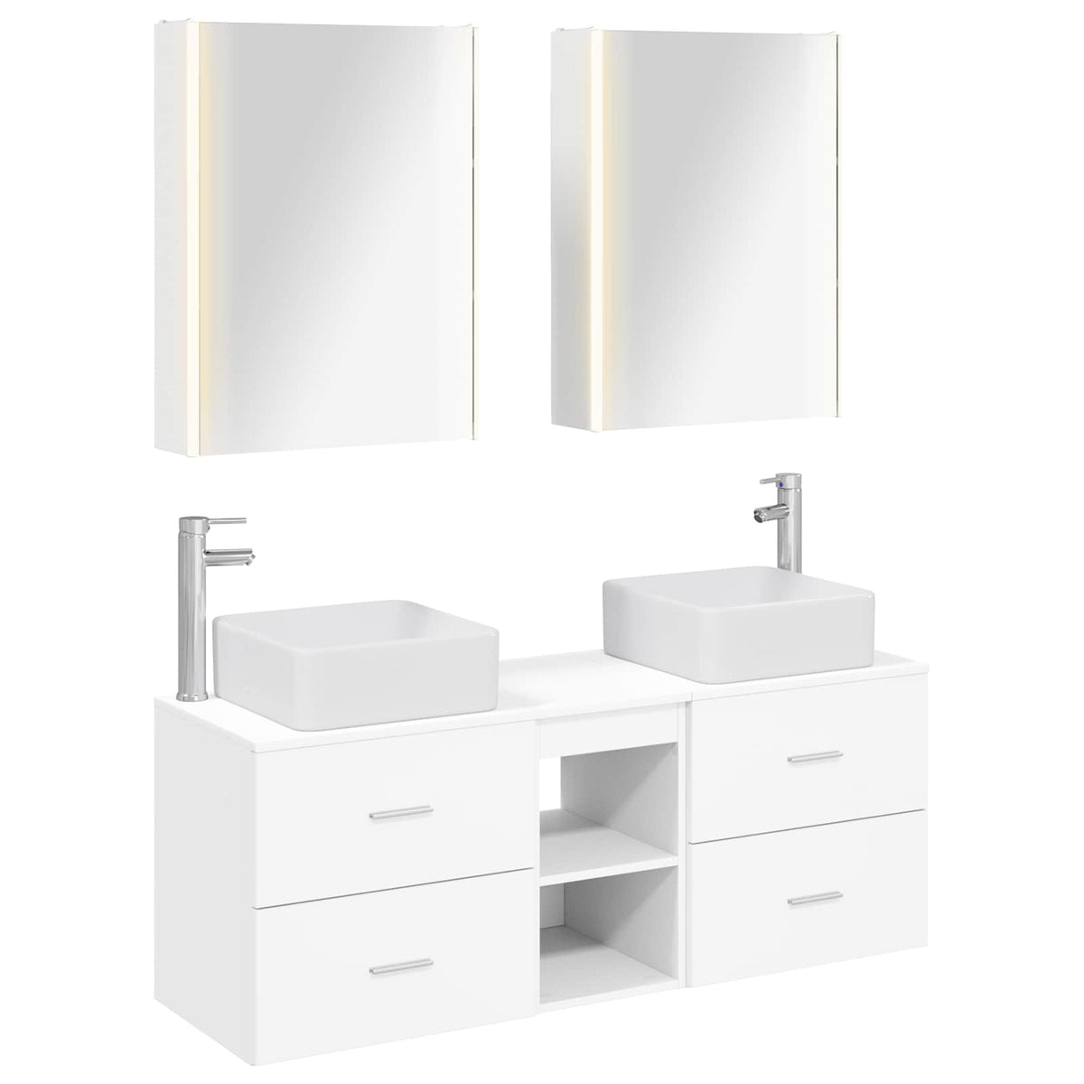 Set di mobili per il bagno 5 pz Bianco