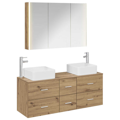 Set di mobili per il bagno 4 pz Rovere Artigianale | homemem39