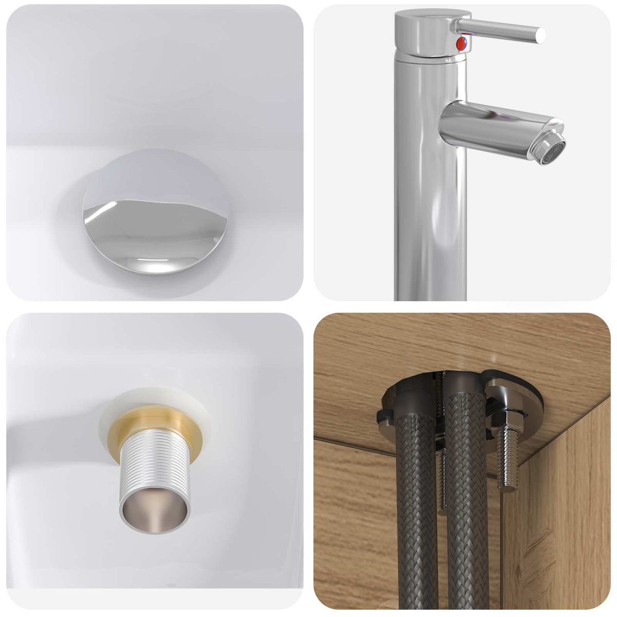 Set di mobili per il bagno 5 pz Rovere Artigianale | homemem39